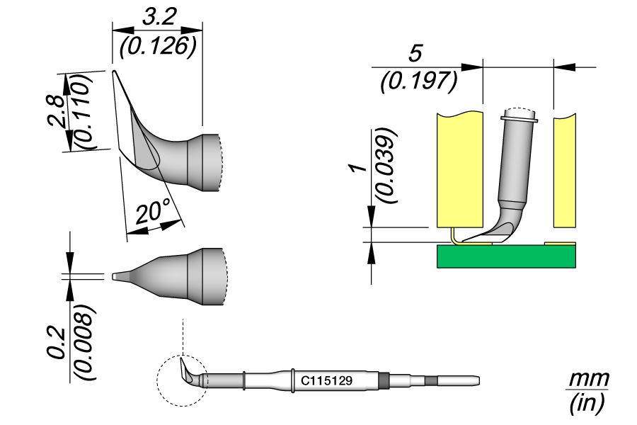 C115129 - Knife Cartridge 2.8 x 0.2